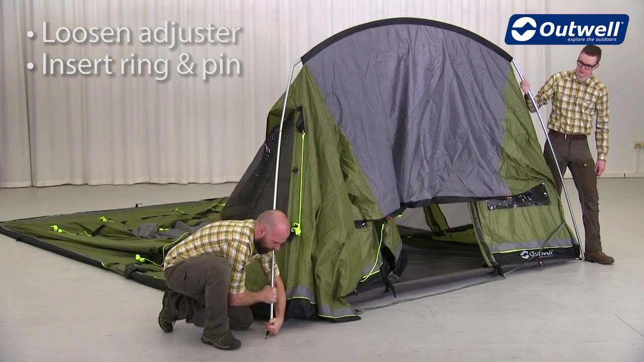 Video de montage des tentes tunnel familiales à armature acier/fibre de  verre de chez Outwell-BEWAK 