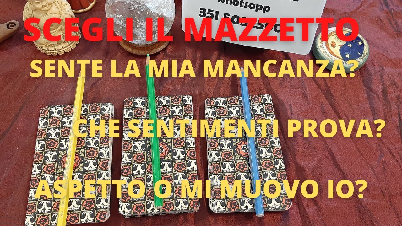 Sente la mia mancanza? Che sentimenti prova? Aspetto o mi muovo io?🔮Scegli il Mazzetto🔮