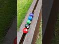 Who will win the marble race on the track?#shorts #marble #marble #shorts