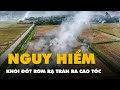 Quốc lộ 1 và cao tốc vào Hà Nội chìm trong màn khói đốt rơm rạ