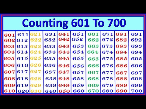Counting 601 To 700 || 601 602 603 604 || 601 To 700|| Six hundred one to seven hundred | #counting