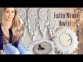 DIY Room Decor - FEATHER MIRROR TUTORIAL - JuJu Style -   Boho Tribal Bedroom