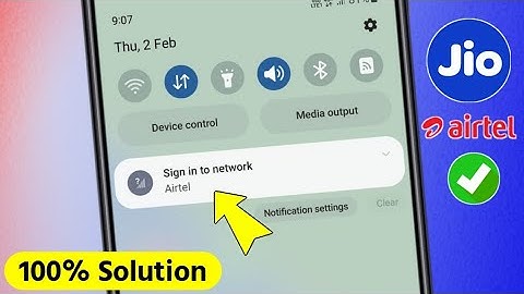 sign into network Airtel | sign in network problem jio | how to fix sign in network problem Airtel