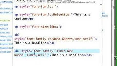 WordPress Tutorial - More About Changing Fonts & Font Size
