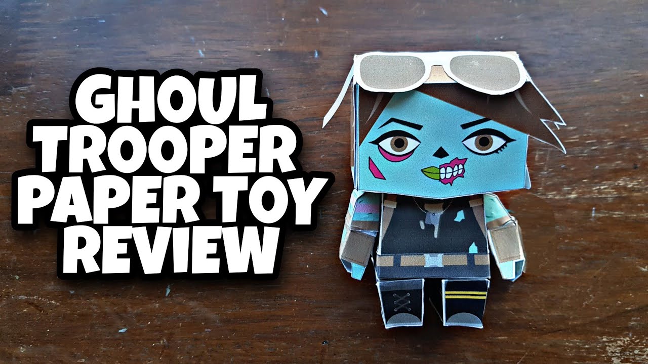 Fortnite ghoul trooper paper toy review !!! #myfortnitemares - YouTube