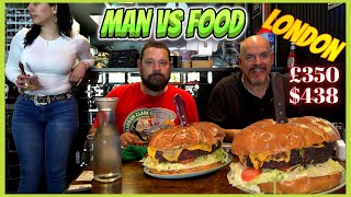 Man Vs Food London Big Ol' Belly Buster Challenge United Kingdom