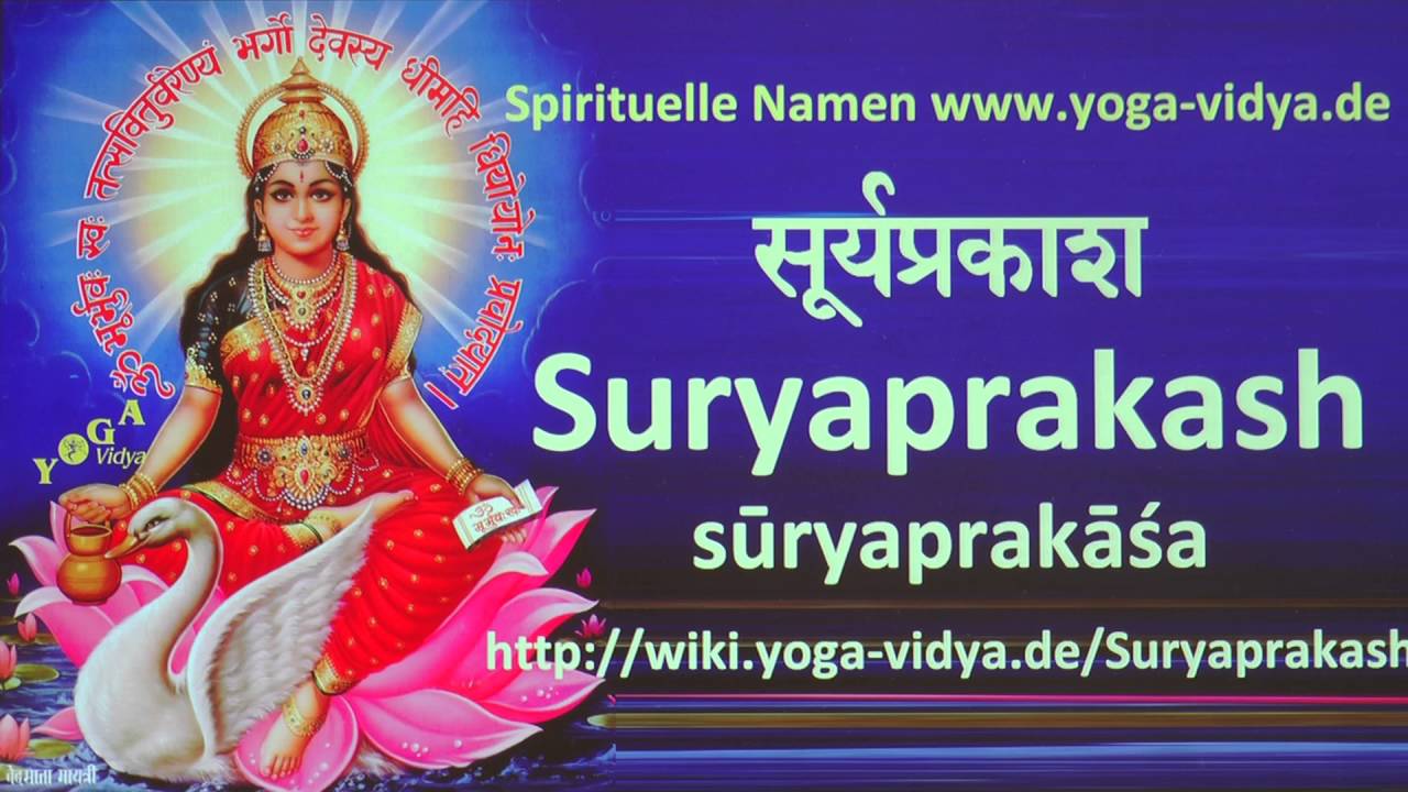 Suryaprakash als Spiritueller Name - Übersetzung aus dem Sanskrit und Erläuterung japanese food