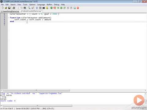 56 - Creating Calorie Counter program in Lua