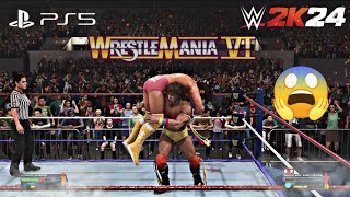 FULL MATCH ULTIMATE WARRIOR VS MACHO MAN RANDY SAVAGE WWE 2K24 WRESTLE MANIA 6 PS5 4K UHD screenshot 5