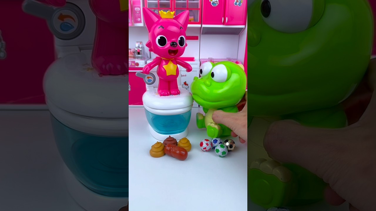 ASMR Unboxing Pororo & Pinkfong Bath  Toy Set |Satisfying Toy Play with Mochi Toys