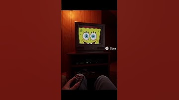 SpongeBob scary episode Creepy Horror Analog #ai #shorts #viral #sora #spongebob