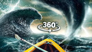 Vr 360 Tornado Vs Tsunami - On A Yacht Through A Super Storm