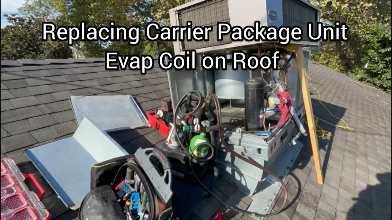 Замена испарительного змеевика блока Carrier Package на крыше 