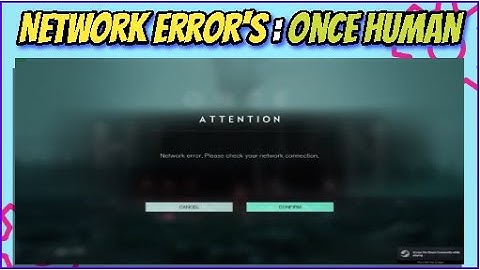 How to Fix Network Error