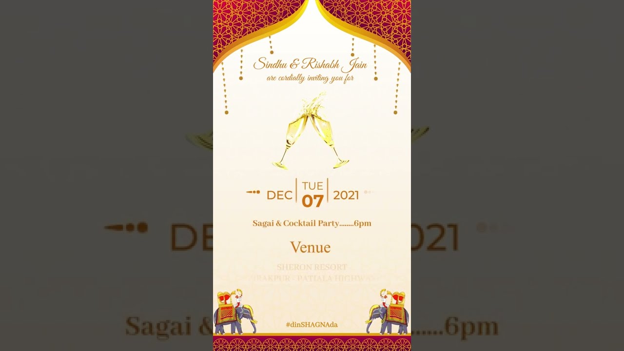 Jain Wedding Invitation Video | Whatsapp/Call 8837692733 | Marriage Wedding Invitation Video 2022
