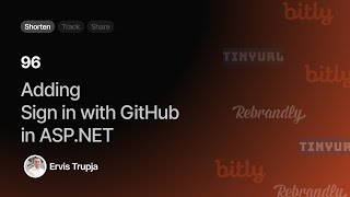 96. Adding Sign in with GitHub in ASP.NET