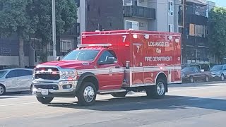 LAFD *New* Rescue 7 and Advanced Provider 7 Responding