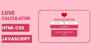 Love Calculator || HTML || CSS || JAVASCRIPT screenshot 1