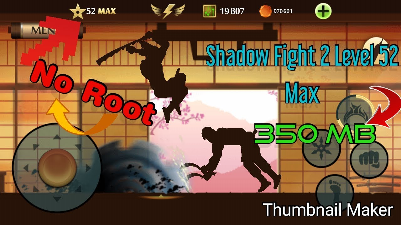 Скачай shadow fight 2 на 52 уровень