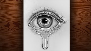 Eye Drawing: How To Draw a Realistic Eye | Crying Eye Drawing Tutorial