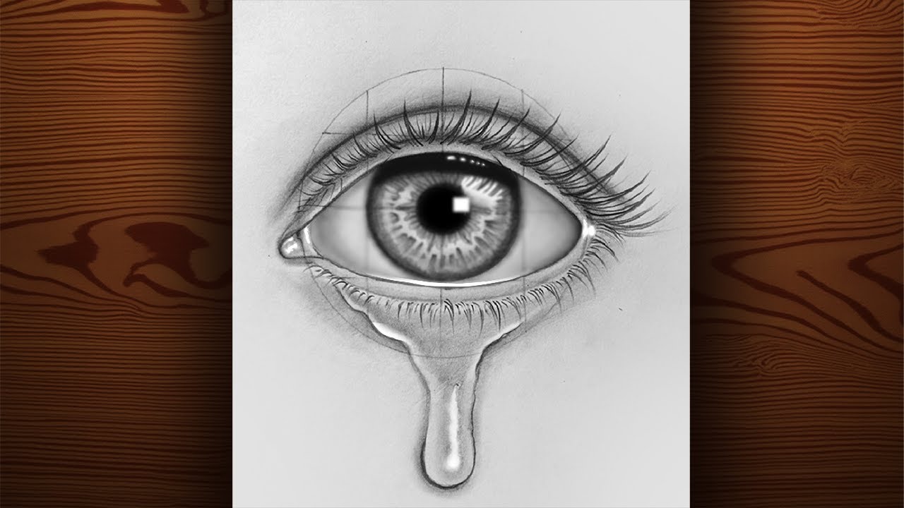 Eye Drawing: How To Draw a Realistic Eye | Crying Eye Drawing Tutorial