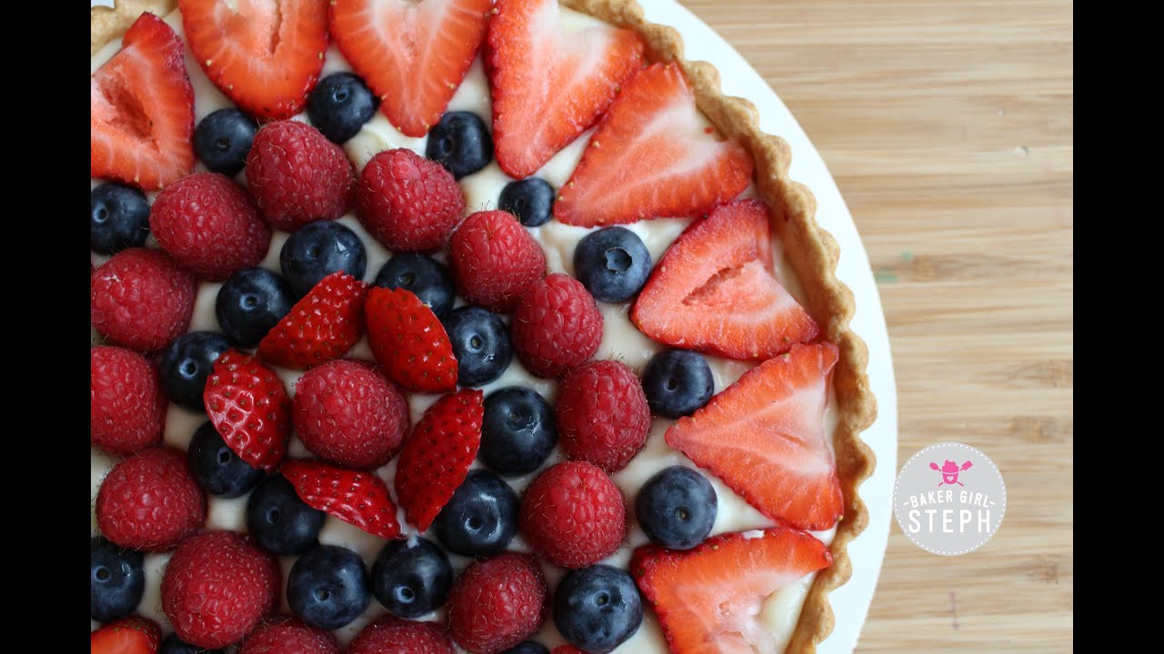 HOW TO MAKE A SUMMER FRUIT TART Pastry Cream Tart YouTube