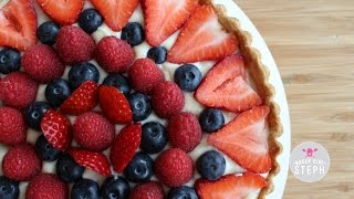HOW TO MAKE A SUMMER FRUIT TART || Pastry Cream Tart