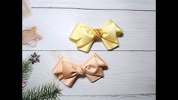 Hướng Dẫn Làm Kẹp Tóc Nơ Xinh Từ Ruy Băng/How To Make Hairpin Bow