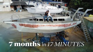 INCREDIBLE Boat Work TRANSFORMATION in minutes (TIMELAPSE) ⛵️