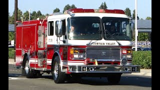 [HEAVY HORN] Fountain Valley Fire Department (Reserve) Engine 31 Responding!