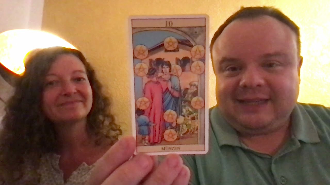 Tarot - Tageskarte - 10 Scheiben - 10 Münzen - Reichtum - reiche Zeiten