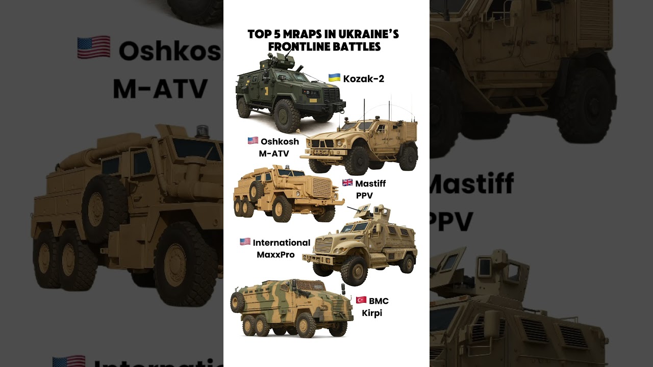 Ukraine Frontline MRAPs | MaxxPro vs Kirpi vs Mastiff vs M-ATV vs Kozak-2