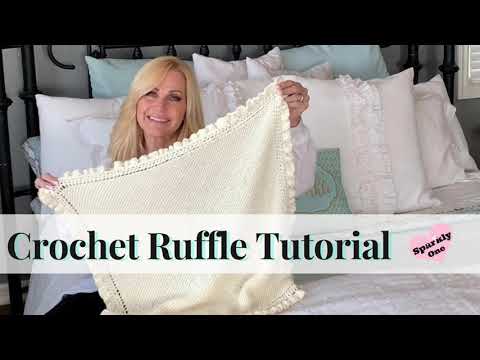 How to Crochet a Ruffle Border for a Crocheted or Knitted Baby Blanket ...