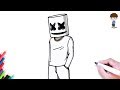 Como Desenhar o Marshmello Passo a Passo Facil - Desenho para desenhar para Crianças