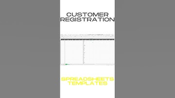 Customer Registration #excel #worksheet #exceltips #spreadsheet #spreadsheetskills