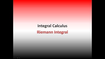 Riemann Integral