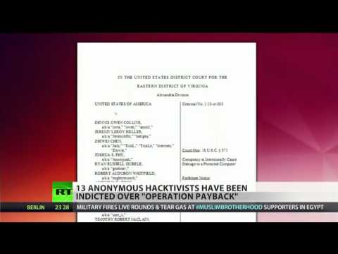 Members of Anonymous indicted for  Operation Payback
