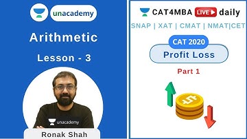 L3 | Profit Loss - Part 1 | Arithmetic | Quantitative Ability | CAT4MBA | Ronak Shah