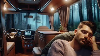 Falling Asleep in the Camping Car on a Rainy and Thunderstorm Night - Relax Sounds ASMR