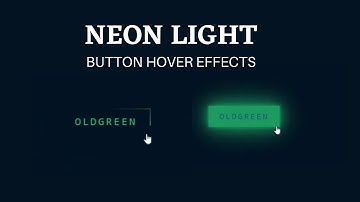Neon Light Button Animation Effects on Hover
