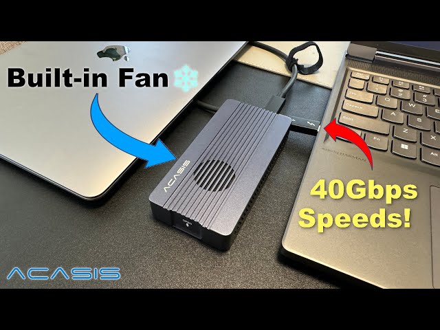 ACASIS 40Gbps M.2 NVMe SSD Enclosure, Compatible with Thunderbolt 4/3, USB  4.0/3.2/3.1/3.0/2.0, Tool Free, TBU401 