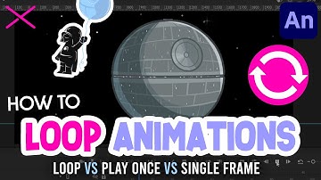 How To LOOP Animations in Adobe Animate CC | Looping vs Play Once vs Single Frame