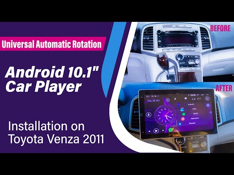 범용 자동 회전 Android 10.1" 자동차 플레이어 - Toyota Venza 2011에 설치