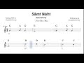 Silent Night Easy Notes Sheet Music for Flute Violin Recorder Oboe    beginners of treble clef Carol