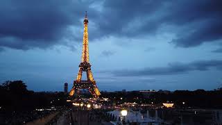 Eiffel tower timelapse shot in the night | Non Copyright