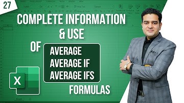 Using the Excel Average and Average IF Functions | Excel Average Formula Explained in Hindi