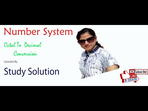 Octal to Decimal| oct to dec | Number System Conversion | by RUPASTUDY SOLUTION