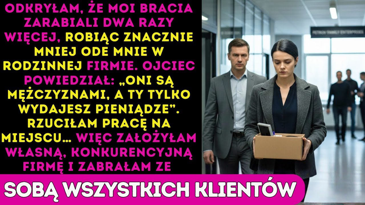 Bracia dostali w firmie 2× więcej. Ojciec: „bo są mężczyznami”. Rzuciłam pracę