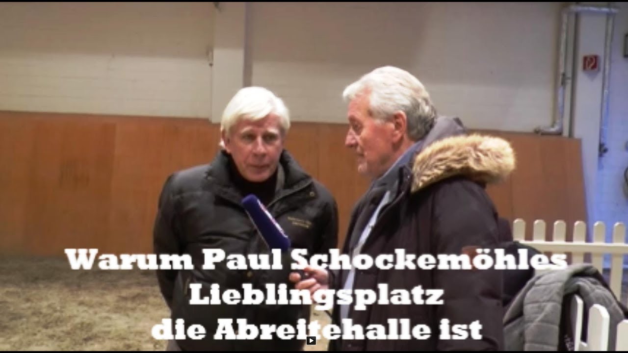 Mit Paul Schockemöhle in der Abreitehalle