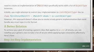 How to Restrict a Generic Class to a List of Structs in C#